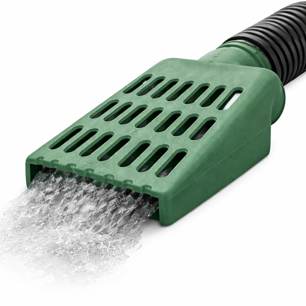 LawnWedge Yard Drain Sump Pump Discharge Downspout Extension - Lawn Grate Waterproof Protection for Yard - Oval-Shaped Inlet Fits 3