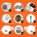 Crawl Space Encapsulation Kit with Aprilaire E070N, 12 Mil & 20 Mil Vapor Barriers
