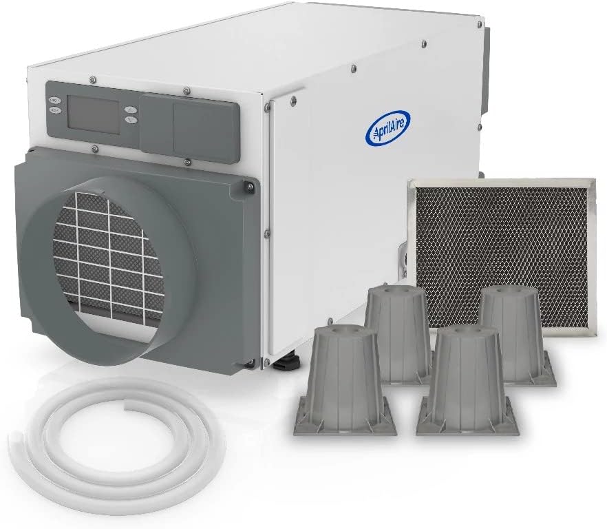 AprilAire E070 Dehumidifier Bundle - 70 Pint Whole House Dehumidifier - Full Complete Kit - Crawl Spaces, Basements, Whole Homes, Commercial up to 2,800 sq. ft - 5 Year Warranty Included image