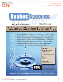 Anabec Advanced Cleaning Solution Plus guide cover