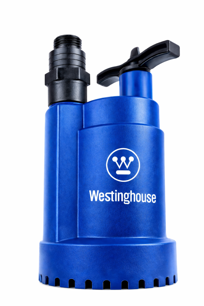 Westinghouse - 1/4 HP Sump Pump Submersible Water Pump Thermoplastic Portable Utility Pump High Flow Water Removal for Swimming Pool Garden Pond Basement Window Wells image