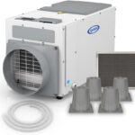 AprilAire E080 Pro Dehumidifier Bundle - 80 Pint Whole House Dehumidifier - Full Complete Kit - Crawl Spaces, Basements, Whole Homes, Commercial up to 4,400 sq. ft - 5 Year Warranty Included