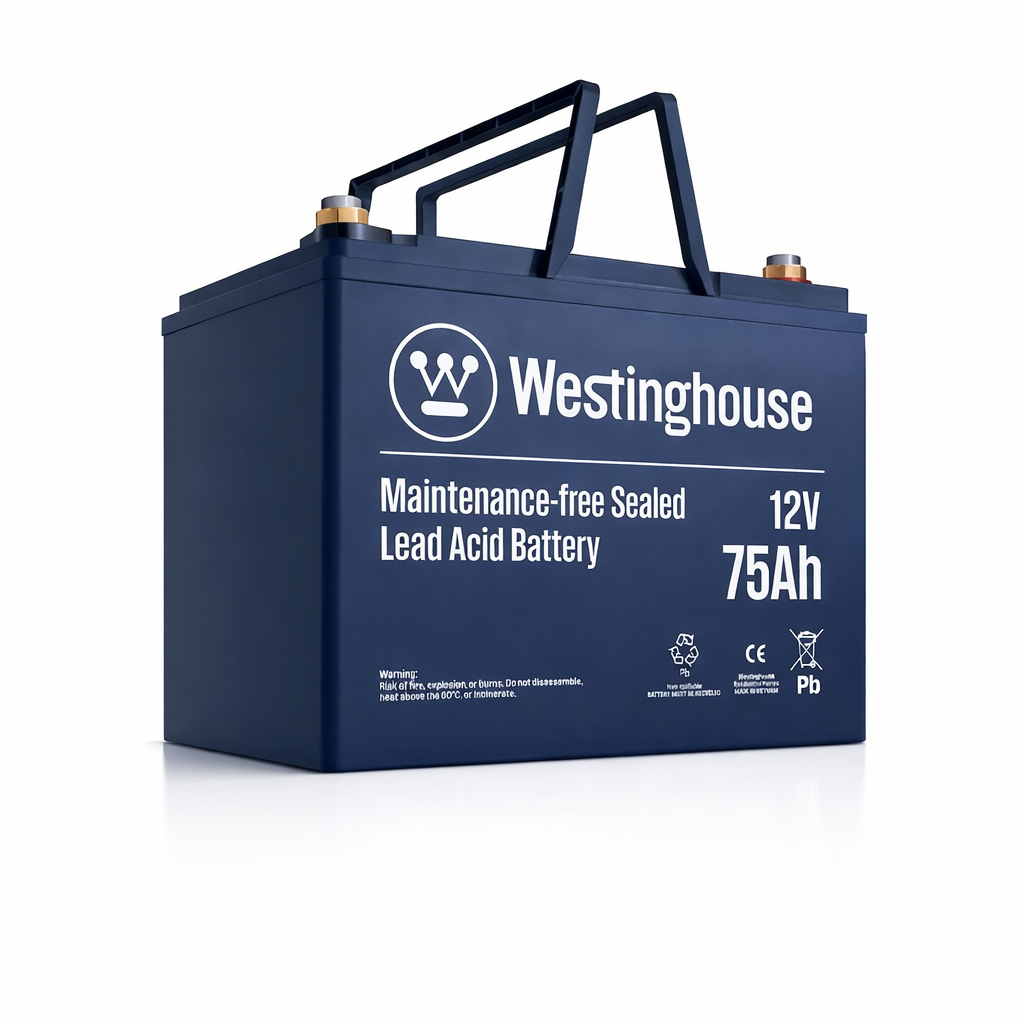 Westinghouse Sump Pump Battery Backup – 12V 75Ah Maintenance-Free AGM Sealed Lead Acid Battery for Basement Sump Pump Backup Systems image