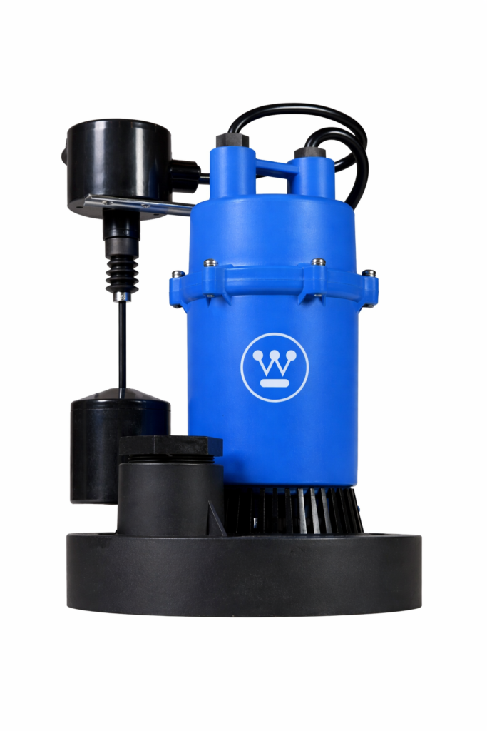 Westinghouse - 1/3 HP Sump Pump with Integrated Vertical Float Switch - Up to 3,600 Gallons Per Hour - Heavy Duty Basement Sump Pump Submersible image