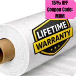 16 Mil Crawl Space Vapor Barrier – Heavy Duty Woven Plastic, Tear-Resistant Moisture Barrier for Basement & Crawlspace – Lifetime Warranty - 6' x 100' 600 sq ft